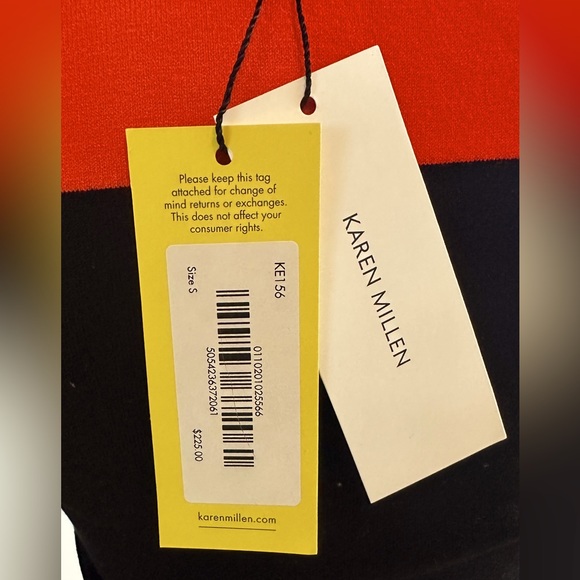 Karen Mullen Women’s Color-Block Striped Multi Color Knit Dress. - Picture 3 of 6